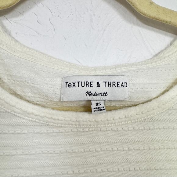 Madewell Texture & Thread Cream Balloon Sleeve Sweater Womens XS Boho Casual - Picture 3 of 8